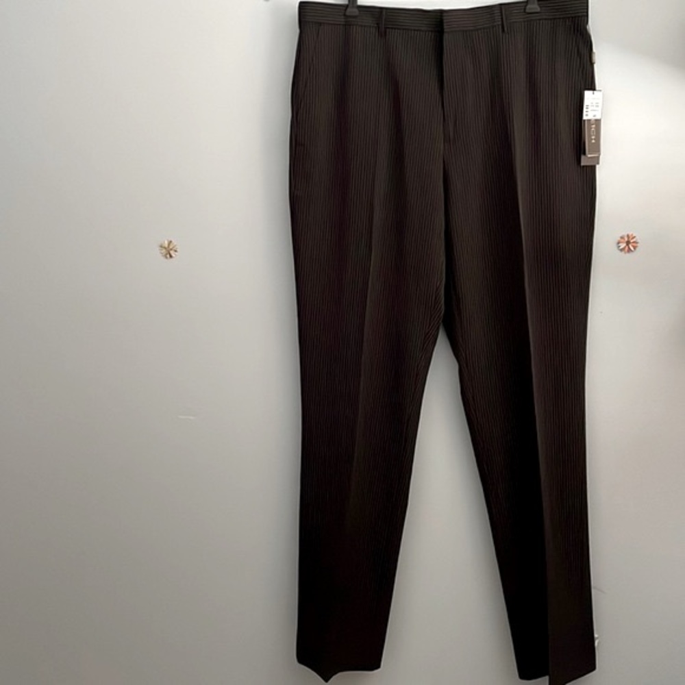 Vroom & Dreesmann Pleated Front Pin Stripe Dress Pants 40 x 38